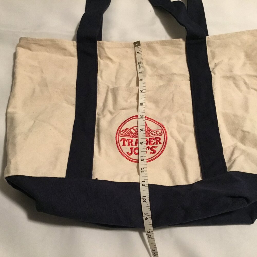 Trader Joe’s Bag Canvas Reusable Heavy Cotton Bas… - image 6